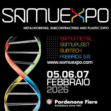 SamuExpo 2026 promotional banner with the dates February 5, 6, and 7 and a colored double helix on a black background.