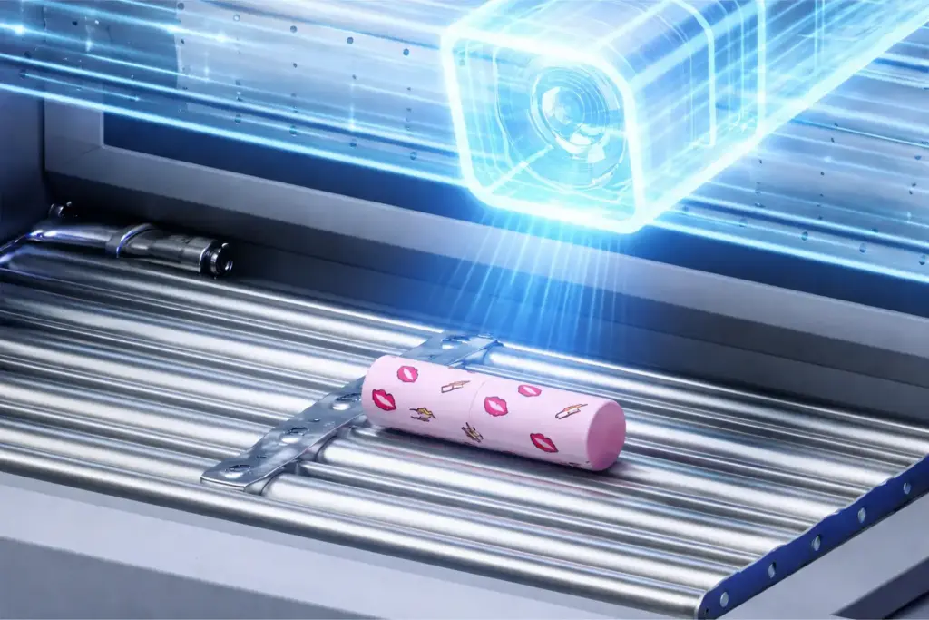 Dettaglio piano di scorrimento bidirezionale della stampante Atom Multi con guide in acciaio